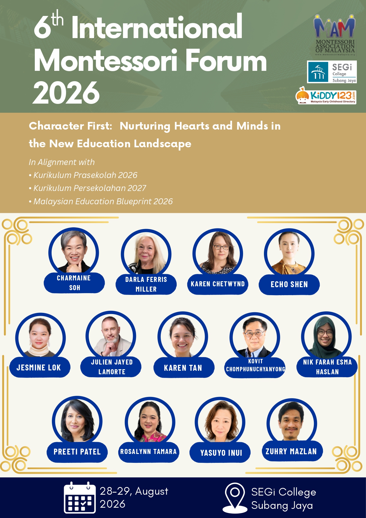 6th International Montessori Forum 2026 speakers poster